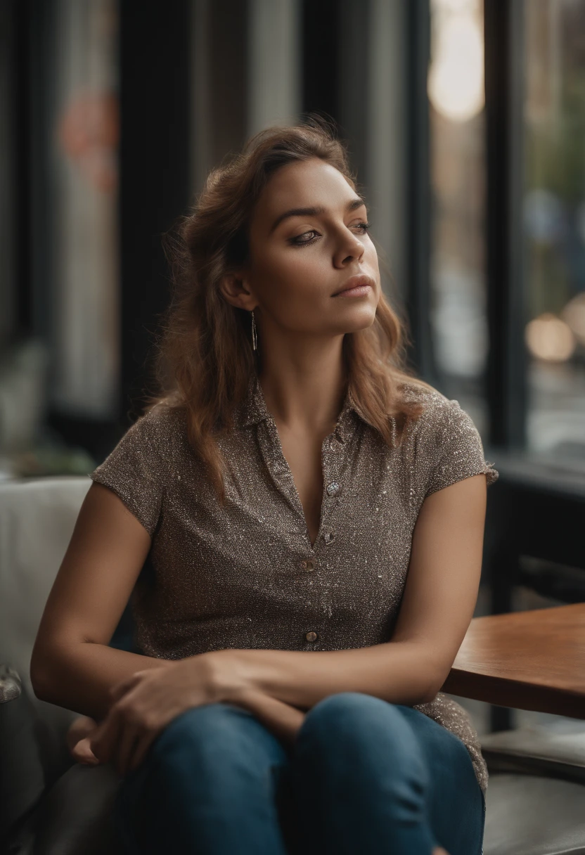 An image of a person with a tired expression, surrounded by diverse advertisements on all platforms and media, conveying the feeling of overload and saturation. The caption can highlight how constant exposure to ads can lead to consumer fatigue and tiredness, Undermining the effectiveness of advertising campaigns.