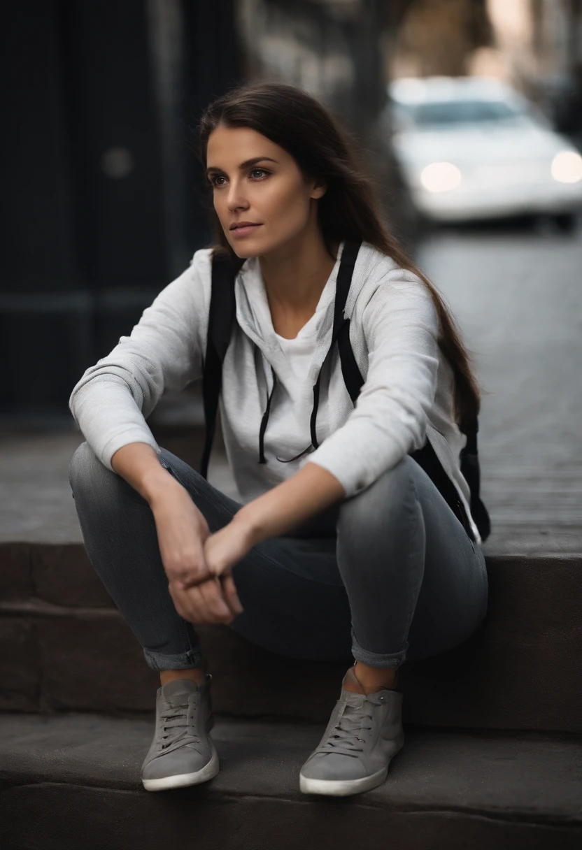 The girl I encountered was approximately 6 feet and 1 inch tall (185 cm) with a lean and athletic build. Her skin was fair and appeared unblemished. She wore a black, zip-up hoodie made of a soft, fleece-like material that seemed well-worn, suggesting it might be a favorite garment. Underneath the hoodie, she had on a plain, dark-gray T-shirt that had a slight discoloration near the collar.
Her pants were a pair of faded, slim-fit black jeans that appeared to have been faded from frequent use. The jeans had a small tear on the right knee, indicating signs of wear and tear. On her feet, she sported black sneakers with white soles. The sneakers were clean, suggesting that they might have been recently purchased or meticulously maintained.
Her hands were concealed by black leather gloves that extended just past her wrists. The gloves looked well-fitted and had a shiny finish, indicating they were likely made of high-quality leather. These gloves would likely prevent any fingerprints from being left behind.
Her face was mostly obscured by a dark scarf that covered her nose and mouth, leaving only her eyes exposed. Her eyes were a deep shade of brown, appearing alert and focused. I couldn't discern any notable facial features due to the scarf.
Overall, the girl appeared to be a careful and deliberate individual, dressed in a way that concealed her identity and left minimal evidence behind.