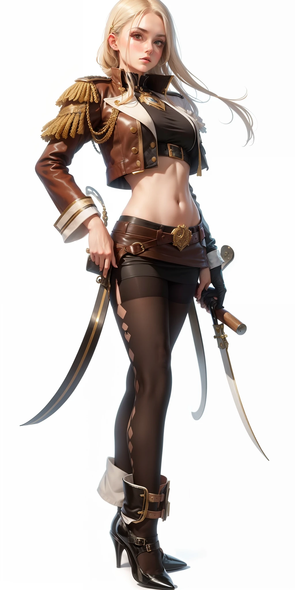 Works of masters，Best image quality，maidennurse，student clothes，over knee socks，high-heels，Facing the viewer