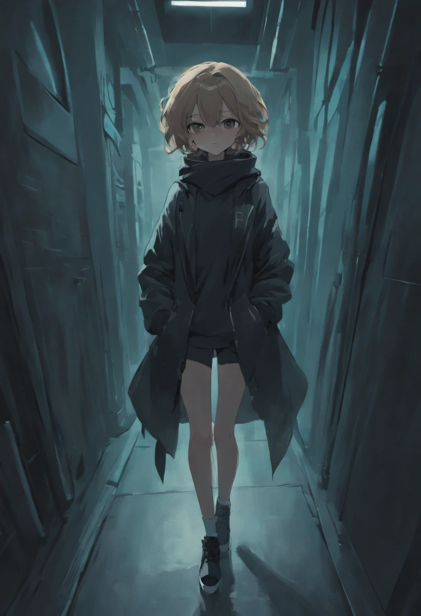 The girl I encountered stood at an impressive 6 feet and 1 inch (185 cm), her silhouette slender and graceful. Her fair skin was smooth and flawless, a perfect canvas for the moonlight to cast its gentle glow upon. She donned a black, zip-up hoodie that clung snugly to her lithe frame, its soft, fleece-like material swaying gently with each step. Underneath, a dark-gray T-shirt peeked out, revealing a hint of her collarbone.

Her jeans were a pair of well-worn, slim-fit black denim, faded just enough to add character. A subtle tear on her right knee spoke of adventures past. On her feet, she wore sleek black sneakers with pristine white soles, a stark contrast to the darkness that surrounded her. They gleamed as if untouched by the world's troubles.

Her hands were shrouded in supple black leather gloves, extending gracefully past her wrists. They glistened with an otherworldly sheen, concealing any traces that might betray her presence. 

Her face remained a mystery, hidden behind a scarf as dark as the night itself. Only her eyes, deep pools of brown, were visible, radiating a keen and focused determination. The scarf's fabric flowed like a shadowy river, adding an air of mystique to her enigmatic presence.

In the world of anime, she would be the mysterious anti-heroine, a figure shrouded in darkness yet exuding an undeniable allure, a character destined for a captivating story of secrets and intrigue.