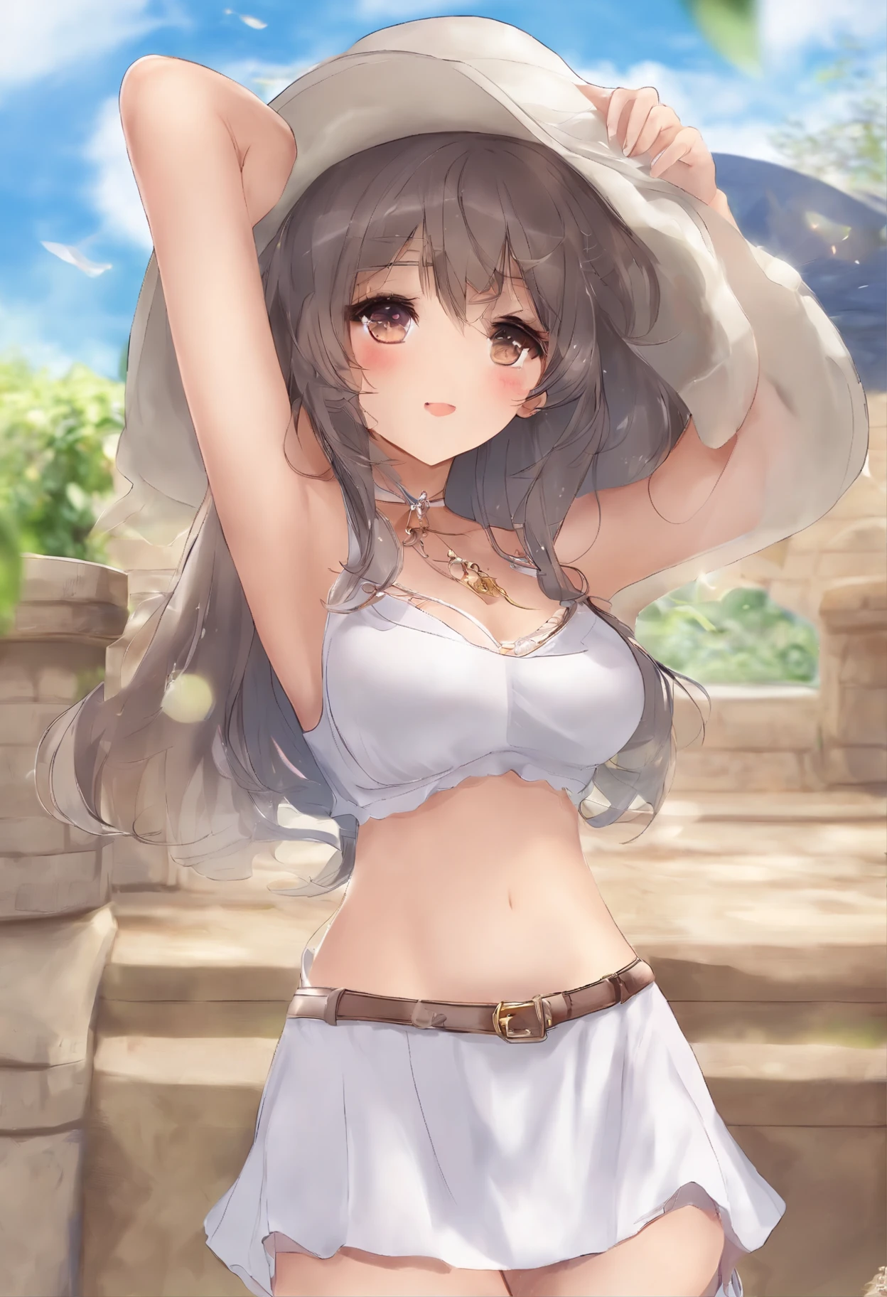 Big breasts loli exposing her