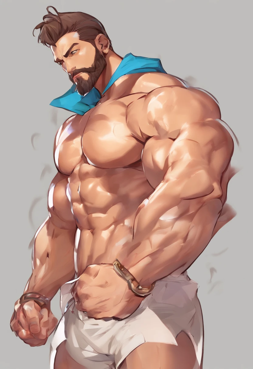 Solo, Men only, Sexy, Sensual milf, Mega Muscle, hyper muscles, masculine look, matured male, Handsome, Shirtless, , Beautiful muscles, Complex and elegant, Highly detailed digital painting,Art Station, Concept art, of the highest quality, masutepiece, Ultra high definition, Detailed background, Realistic figure, muscular guy, a beard, muscle, Volumetric lighting, depth of fields, Smooth and sharp focus, Illustration, Art Book, string bite, musculature, Navel, musculature, Man's, hearts in eyes, drooping eyes, gay, hyper muscles, Male Focus, muscles male, Yaoi, musculature, Buttocks, pectoral muscles, large pectoral muscles, thick quadriceps, thighs thighs thighs thighs, Wet body, heat and steam emanating from the body, Sweating, Drenched, Crotch, big back, showing back, showing butt, Upper class, shiny oiled skin, Glittering oiled skin, Tanned skin,submission pose, Pretty,, posed, Intoxication, Ecstasy, Favorable, mellow, Captive, fascinated expression, SFW version, low angles, Face sitting, drooping eyes, looking viewer, Sexy Pose, super angles, dynamic pose and angle,Male genitalia,Bald,wrestler,impatience,cum shots,Armpit hairy,hurrah,Side,Recesses in the armpits,pubick hair.Golden jade,Meat sticks,fullnude,jingle,Wrinkles of gold balls,Nude Models,Nudists.nudde,orgasm.cum on,pleasant sensation,feels good,.Masturbation,エロ,Ejaculate volume,Ejaculate juice,shaven,monks,skin head,regrettable,boast,Muscle Pose,Navel hair,Armpit sweat,Chinhair,barechested,nakeness,No hair,Shaved head,