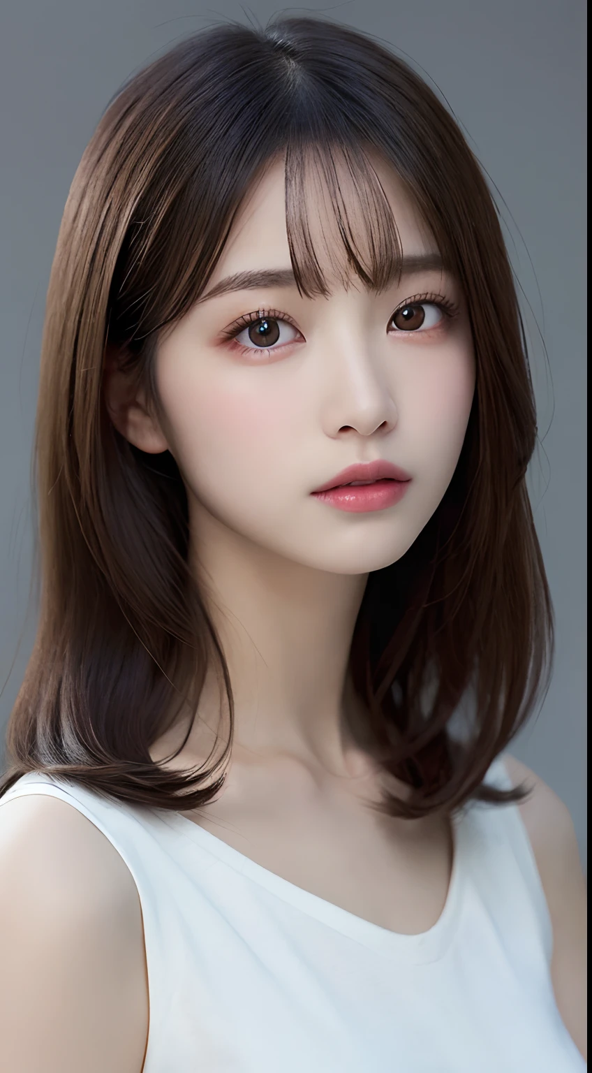finely detail, hight resolution, hightquality、Perfect dynamic composition, Beautiful detailed eyes, Medium Hair, small tits、Natural Color Lip,Kamimei、Shibuya、college aged、1 persons、Transparent skin、Glowing hair、masutepiece, Best Quality, Illustration, Ultra-detailed, finely detail, hight resolution, 8K、The correct state of the human body、Model Pose