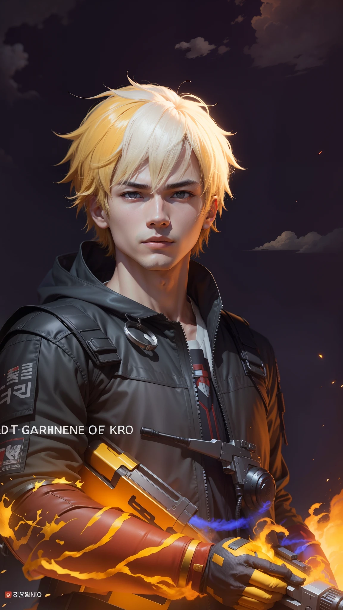 Anime,1 man, boy Korea, heandsome , 8k quality, lighting, Holding a weapon