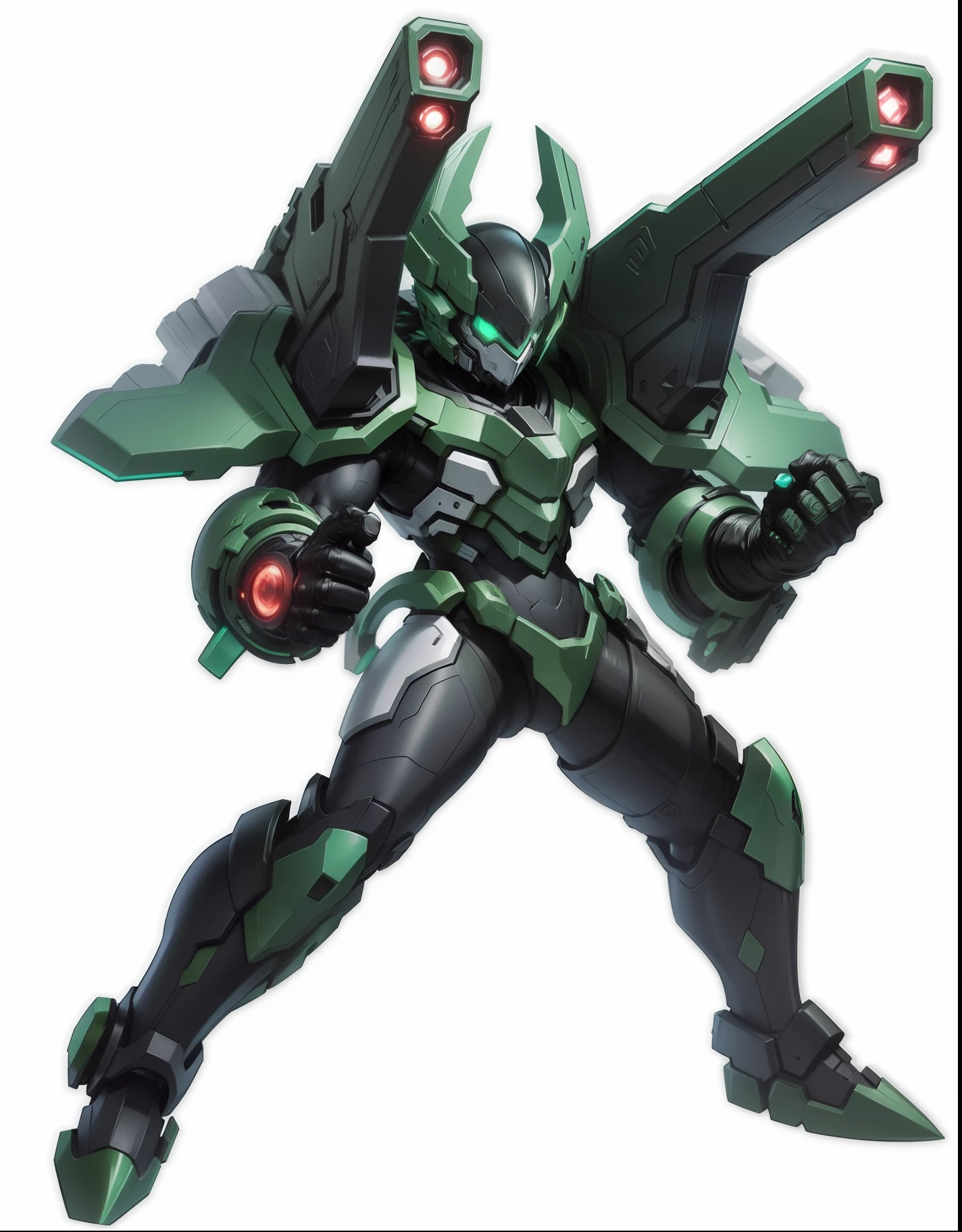 Digimom male color Green and black weapons in hand concept art fantasy, Elemental fire, Skill power fire