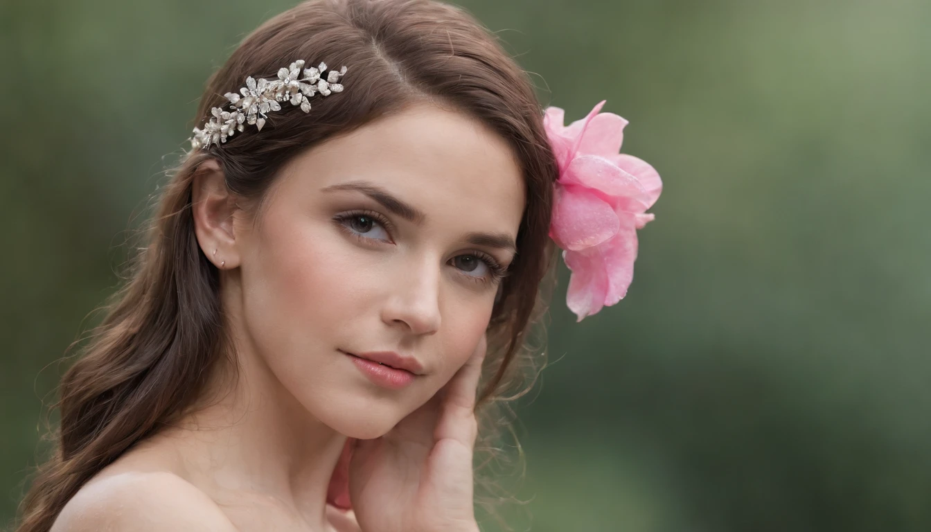 (1 Princesa sereia+princesa sereia+chama+raio de luzes+pink bows:1.2+Estrela Tiara,Curativo feminino+lindo vestido+beautiful face+Os detalhes foram perfeitos+detalhes delicados),Um mundo de sereias,Fundo de sonho,pink petals,Raindrops colored raindrops of rainbow,Atmosfera doce e no fundo do mar