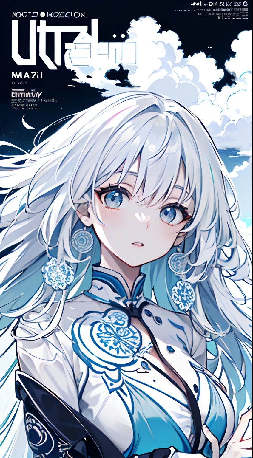 (((White Cloud background))), (((High color saturation))), ((Surrounded by Color Splashes)))),(masuter piece,Best Quality,Ultra-detailed), (A detailed face),, (Zentangle, mandalas, Tangled, Entangle), (Fractal Art: 1.3), 1girl in, Very detailed, Dynamic Angle, cowboy shot, Most Beautiful Forms Chaotic, elegent, Fauvistdesign, Bright colors, romanticism, michal mraz, Adrian Ghenny, petra cortright, Atmospheric, ecstatic notes, (looking at the viewers), (magazine:1.3), (cover-style:1.3), font,titles,Magazine Style