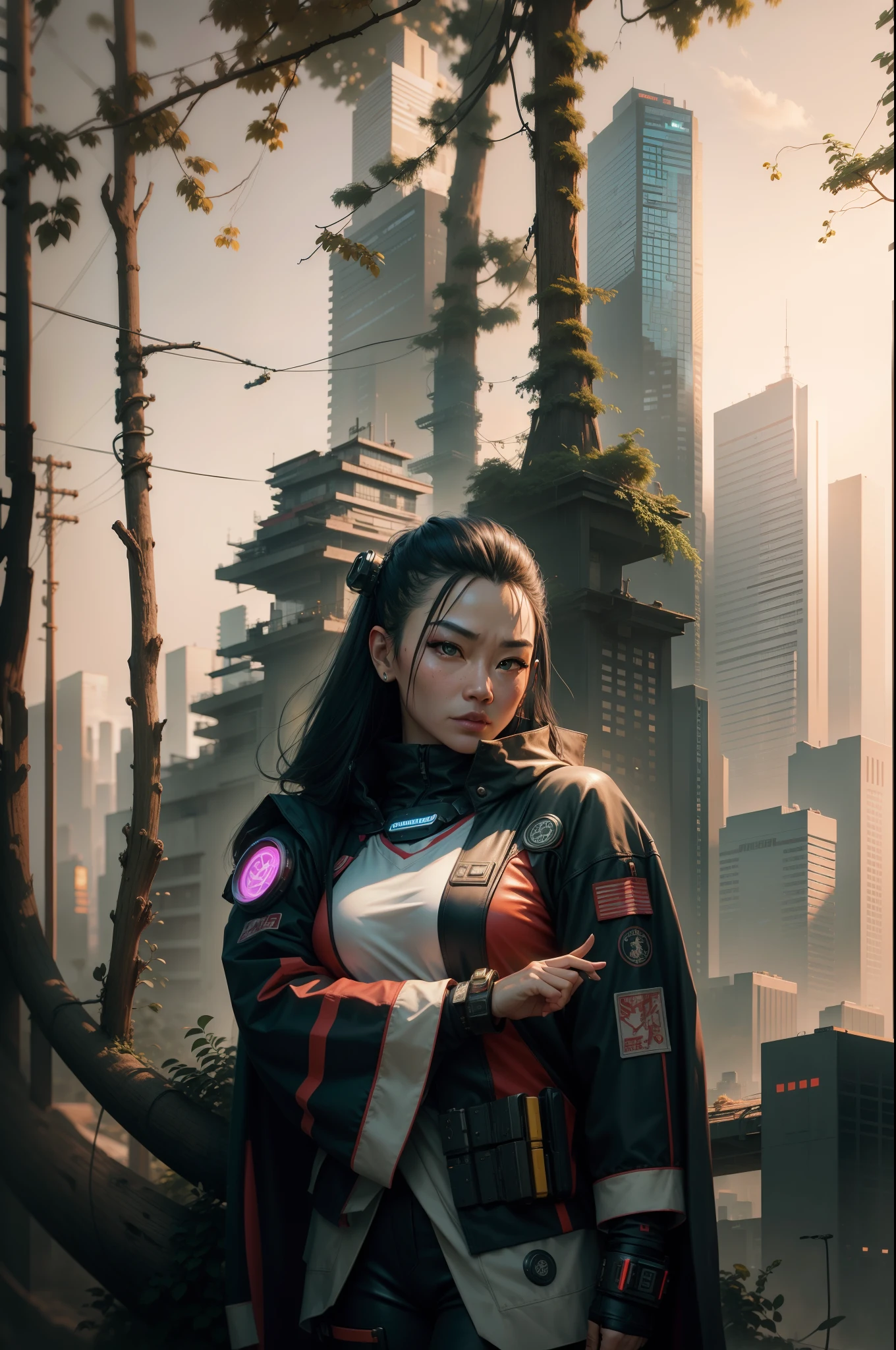 chang into cyberpunk Future realistic face image
