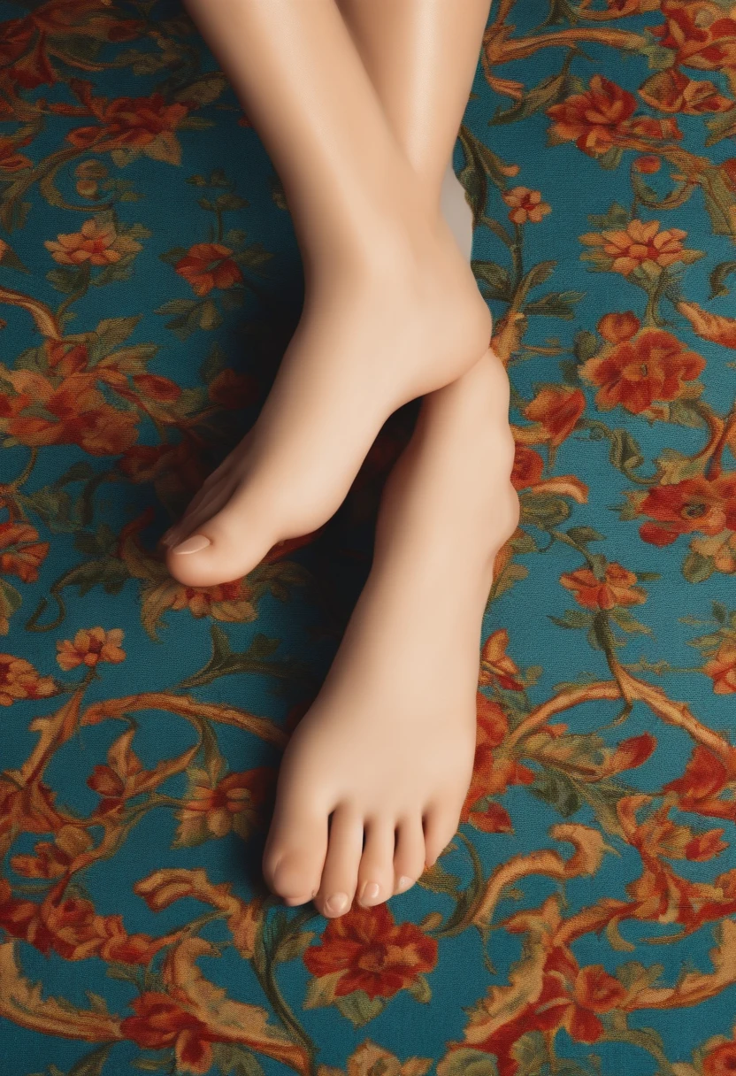 Legs up, legs apart, naked woman