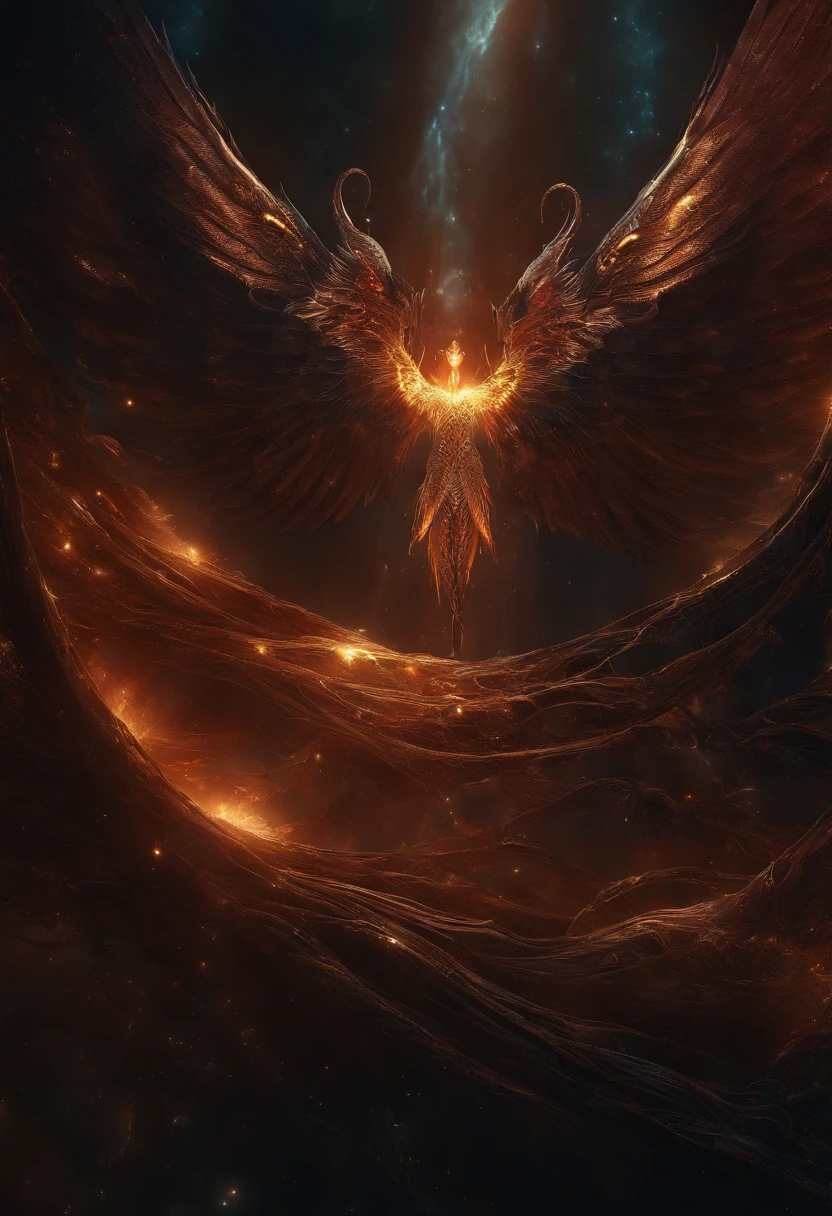 Fallen Angels of the Universe, radiant eyes, biomechanical, eery, creepy, nightmarish, Very bright colors, light Particle, bio luminescent, Diabolical, Wallpaper Art, UHD Wallpapers