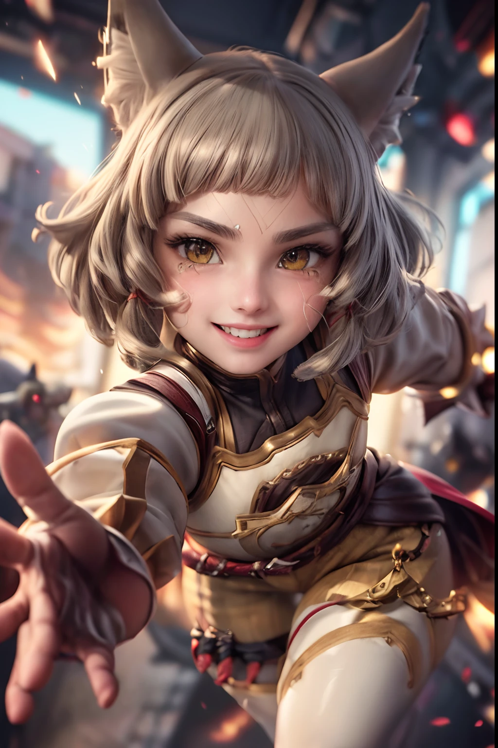 classic_nia, happy and smiling, action shot, (masterpiece, 4k ,ultra detailed:1.2),(beautiful face:1.2)