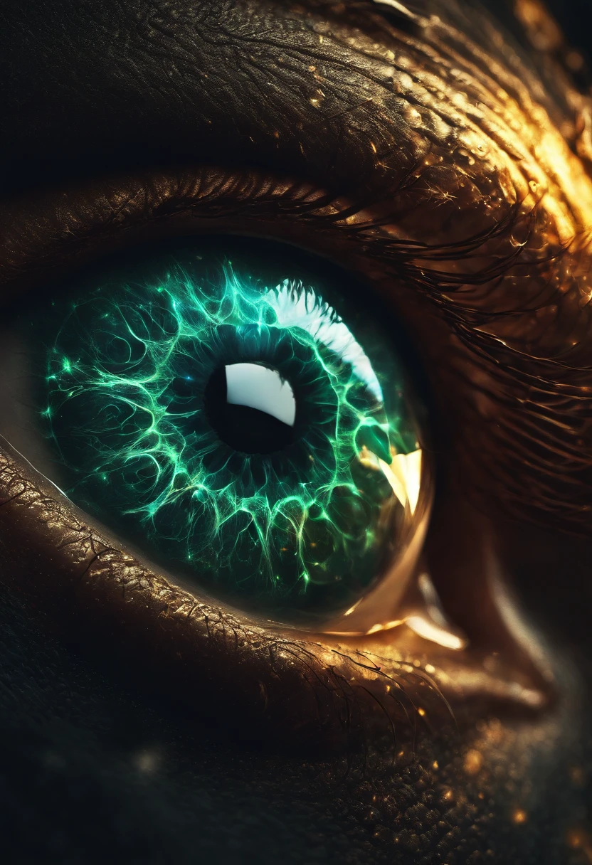 Fallen Angels of the Universe, radiant eyes, biomechanical, eery, creepy, nightmarish, Very bright colors, light Particle, bio luminescent, Diabolical, Wallpaper Art, UHD Wallpapers、Luminous Eyes、Spell casting
