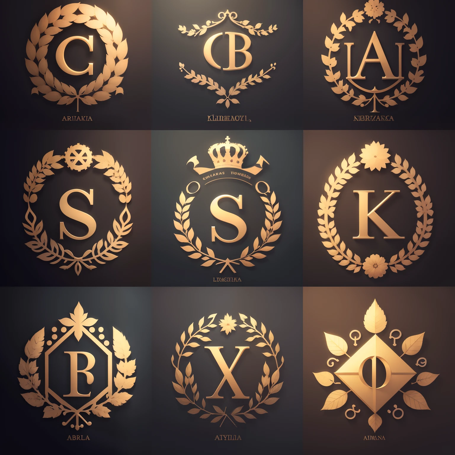 A name alphabet logos