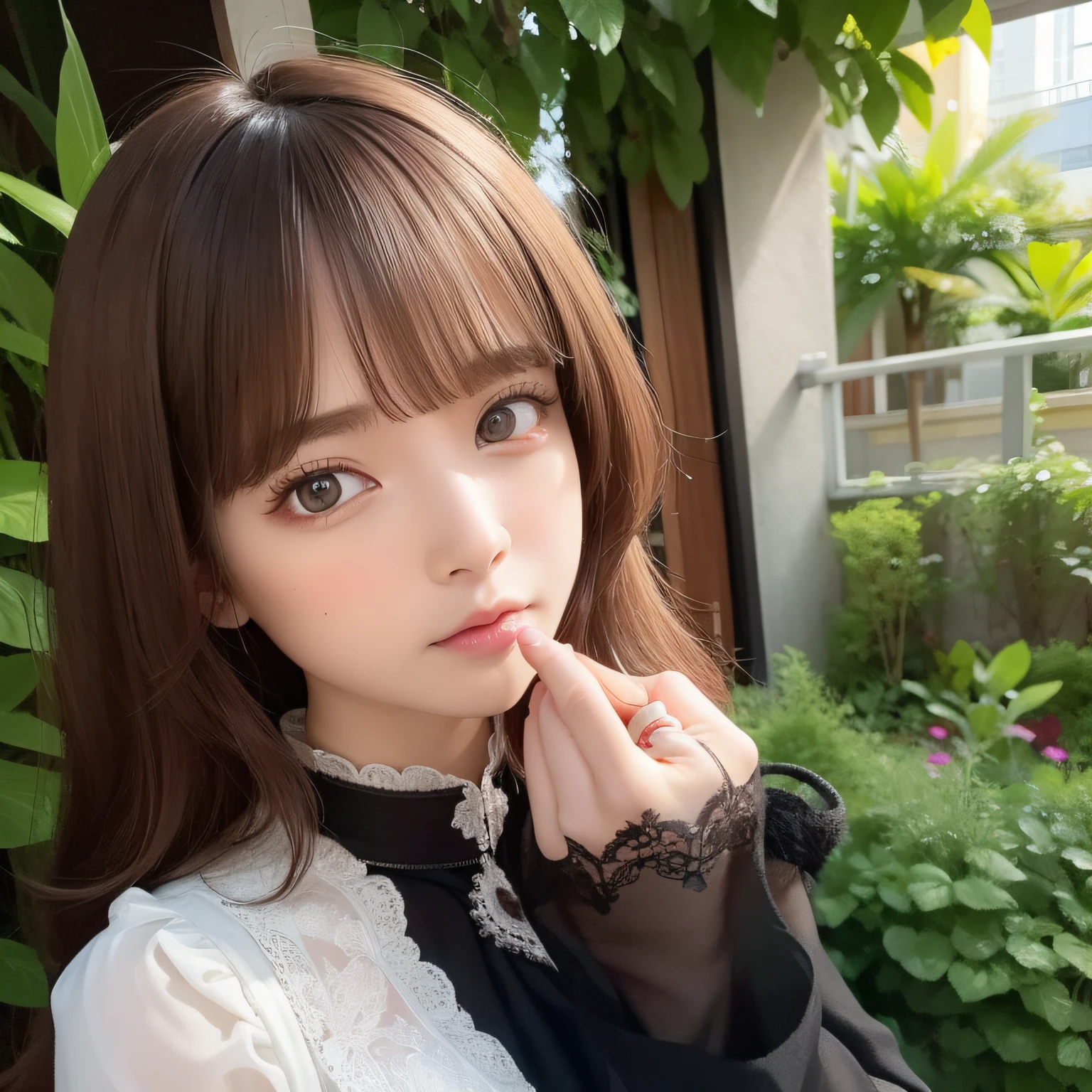 (dark brown eyes)、white hair、Create images with a sense of depth and three-dimensionality,(1womanl:1.2),onimous, Analog 150mm lens、Beautiful Natural Soft Rim Light、high quality texture, Intricate details, Detailed texture, high detailing, extremely details CG, high quality shadow, realistic representation of face, Detailed beautiful delicate face, Detailed beautiful delicate eyes, brown eye pupil, A perfectly proportioned face, depth of fields, Cinematic Light, Lens Flare, Ray tracing,Perspective,20s, a prominent nose, Tall Girl, (Big eyes:1.2),Blushing cheeks, Perfect body,(Narrow waist:1.3),(Dutch Angle,Good anatomy,Dynamic Pose), Most Beautiful Form of Chaos, Elegant, a brutalist designed, vivd colour, barroco, by james jean, roby dwi antono, by Ross Tran, Francis Bacon, michal mraz, Adrian Ghenny, petra cortright, Gerhard Richter, Takato Yamamoto, Ashley Wood, Atmospheric, Being in the sea,water bubbles、waterface,Simsborg、Surrealism