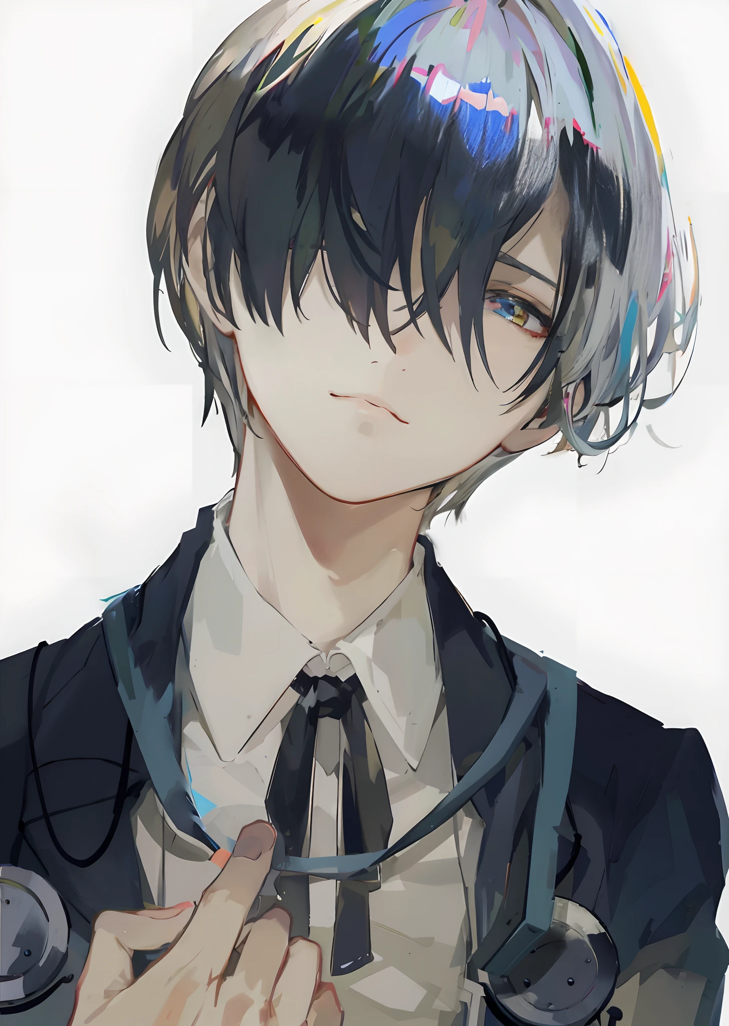 White the、white hair、