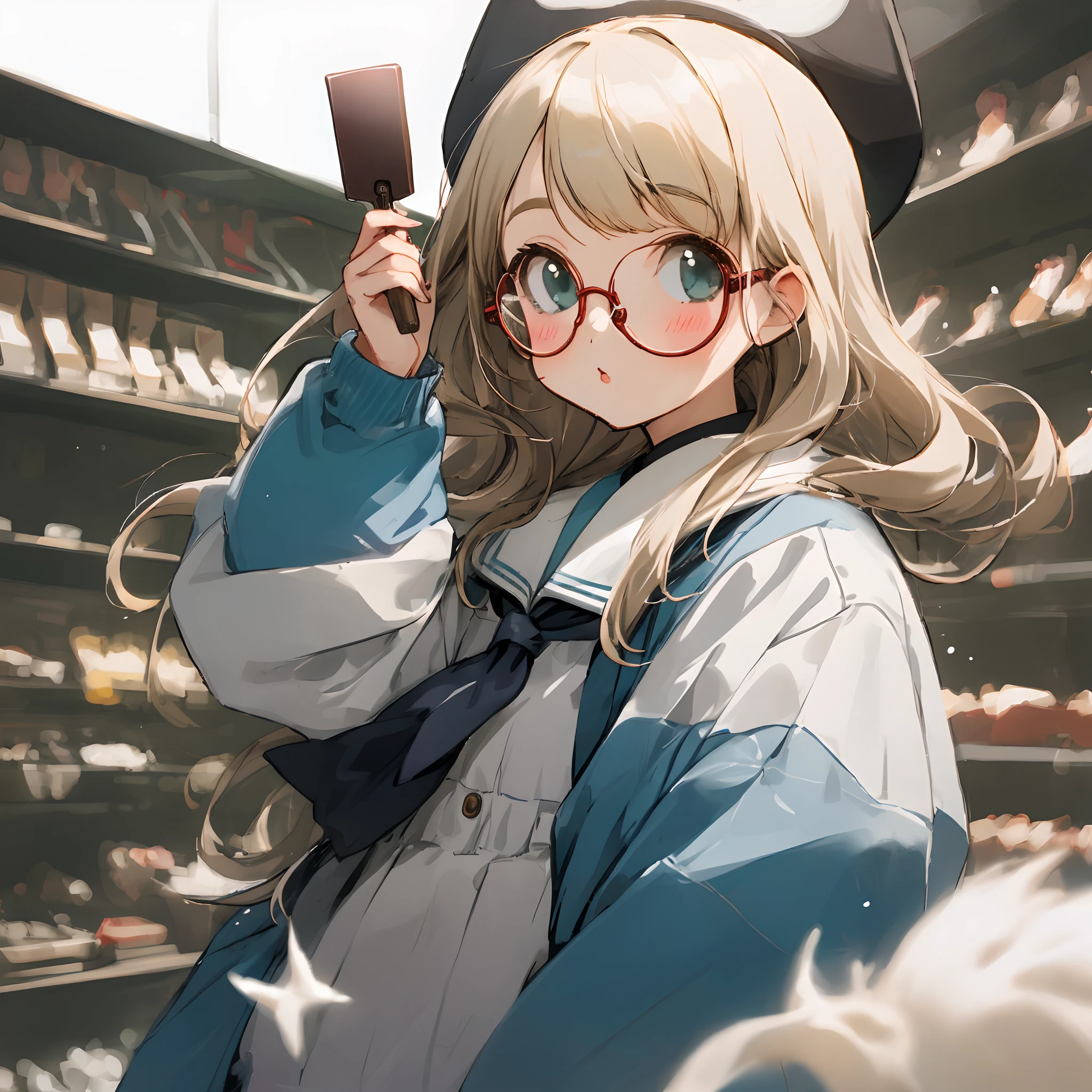 Cute glasses girl Tamutami