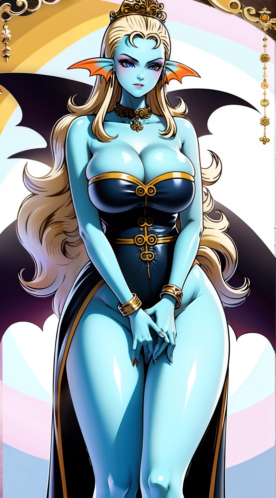 8K,High quality,Animated,married,Beautiful,clean,Bright,highlight in eyes,Sexy,ultra gigantic tits,oversized tits,Erotic,Well drawn,,beautiful line art. Blue skin, well-drawn ears, Blue and orange gradient fins, Blue , Blue , Painted from head to waist, Nothing on, , , , , , . legs up, Legs spread, Crotch show, Showing, Crotch widening, Dark Facial Makeup, royal background, Crotch widening, Crotch widening, Crotch widening, Crotch widening, Crotch widening, Crotch widening, Crotch widening, Crotch widening, Crotch widening, Crotch widening, Crotch widening, spreading crotch, spreading crotch, spreading crotch, spreading crotch, spreading crotch, spreading crotch, spreading crotch,
Costumes with less area, Costumes with little fabric area, Sleeveless, Two arms, Two legs,
