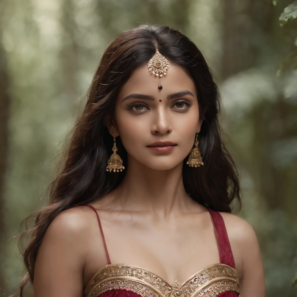 Best quality, Masterpiece, 超高分辨率, (photograph realistic:1.4), full body Indian cybernetic  humanoid goddess ,surrealism, Dream-like, fusionart, Indian goddess  mystical humanoids, dark ethereal magic, humanoid dream control, cybernetic stealth, shadow step, dark machine spells, crystal razor blade
