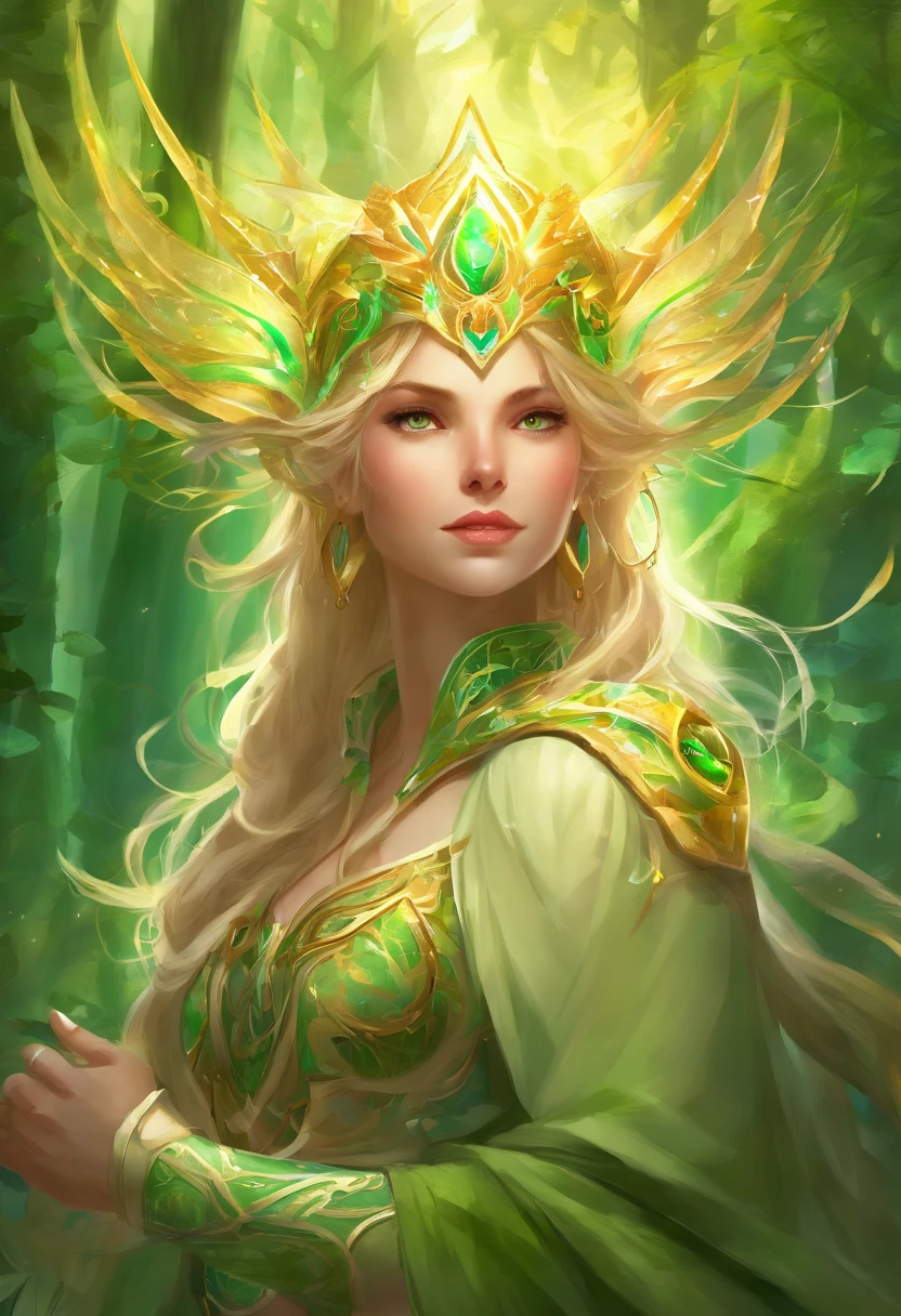 beautiful godess, beautiful mont olympe, grec, mythology, realistic, 4K quality, green eyes, halo, full body, powerful