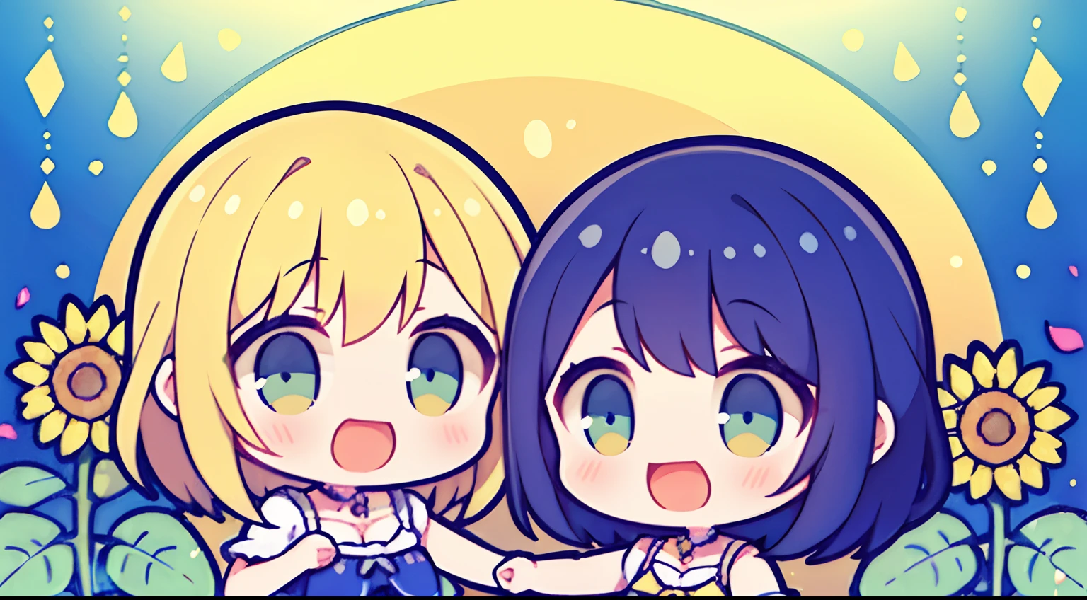 ((masterpiece))((Highest quality))girl、Laughing with your mouth open、blush、Flat Chest、Are thin、Blonde Hair、blush、Are standing、Whole body image、Eye level on face、、No background、Hair is two colors、Twin tails、Red Eyes、Two-tone red and yellow hair、Completely ?????、Greeting with pussy、