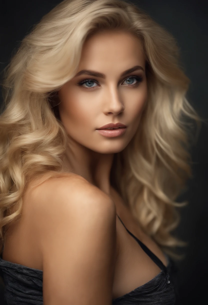 create a real photo of a person. Sexy blonde girl, about 25 years old