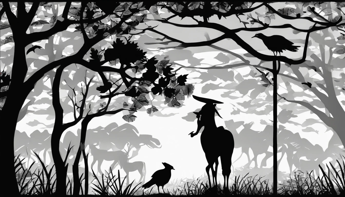 (Silhouette Art,cutouts:1.6)
(((Paper cutting art,A world where only black exists:1.3)
(Cowboy Shot),1 girl,Solo,
(Kimono Girl,profile:1.2),white, Clear and beautiful face,
BREAK
(Red autumn leaves)
Textured glass background,