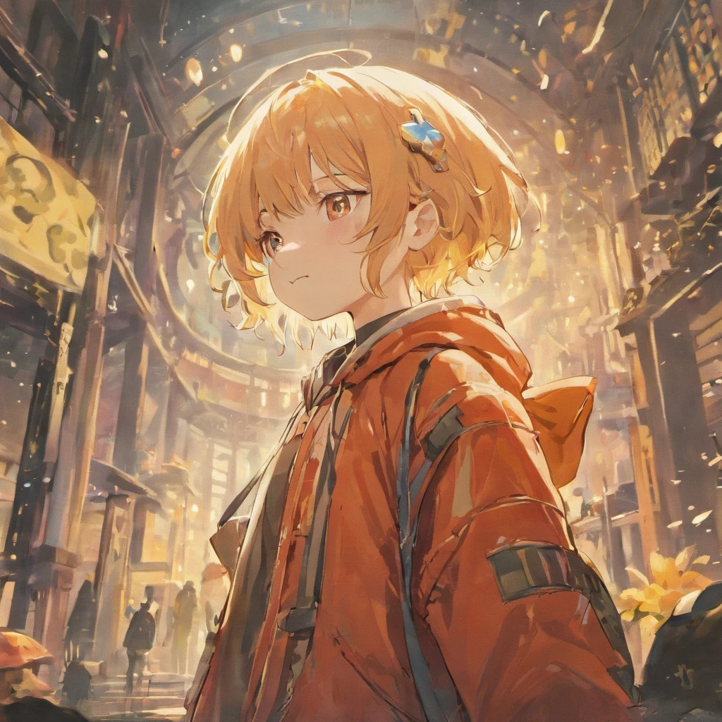 Wearing a mushroom cap、Boy in a duo、twinks、man with white hair、Man with red hair、Cross your shoulders、Have a game controller、A smile、parka、video game、high-level image quality、Game world