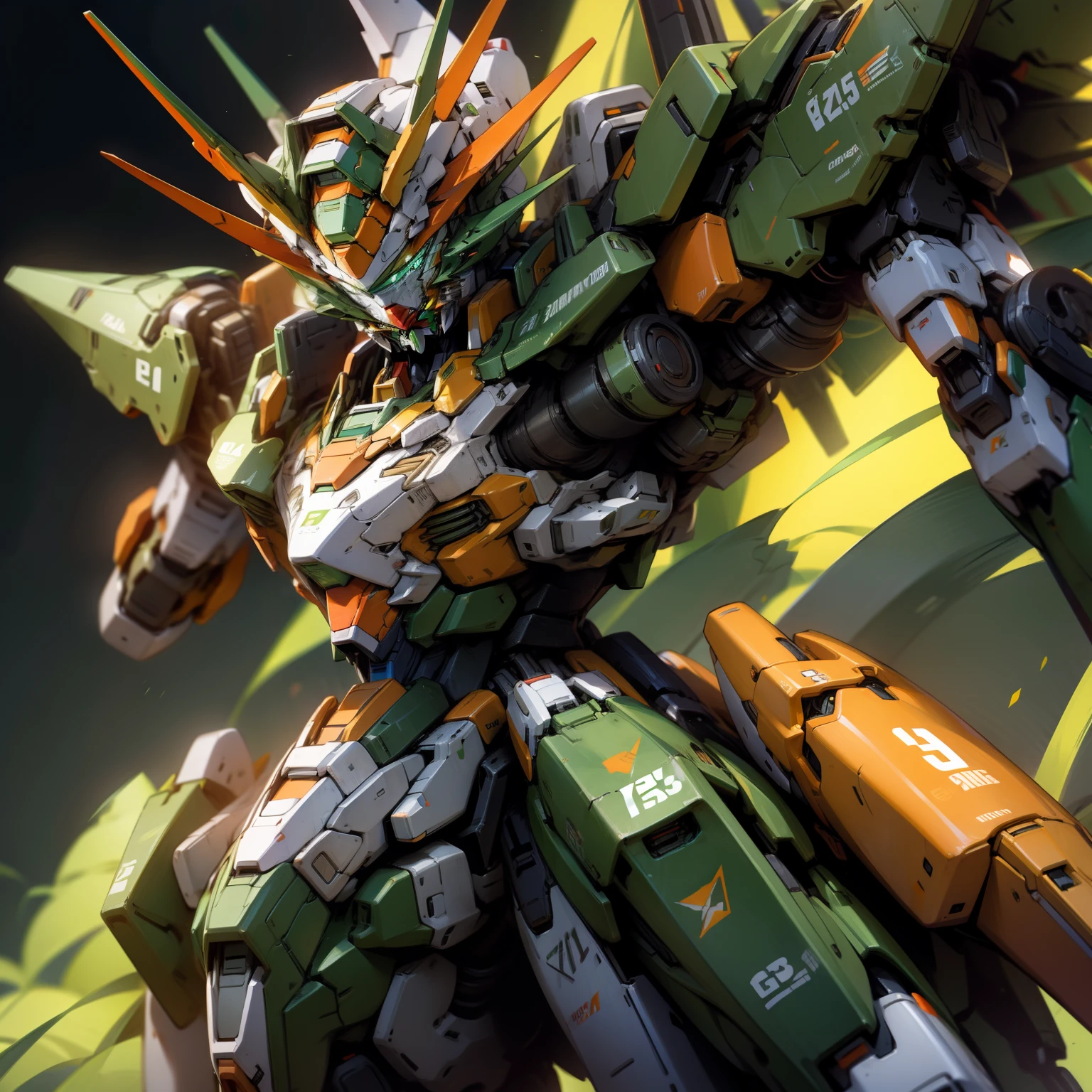 Green and Orange gundam