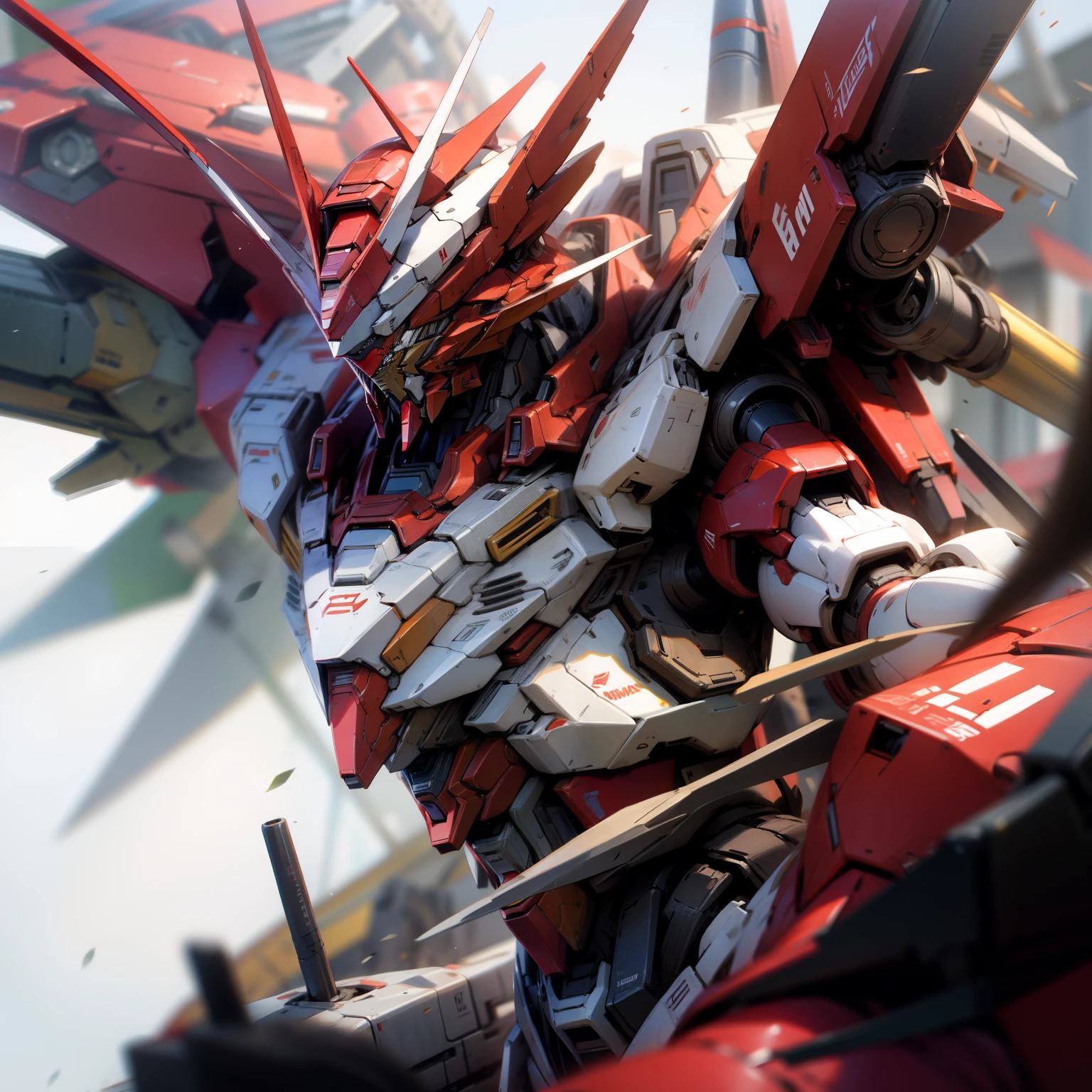 Red and Brown villain gundam