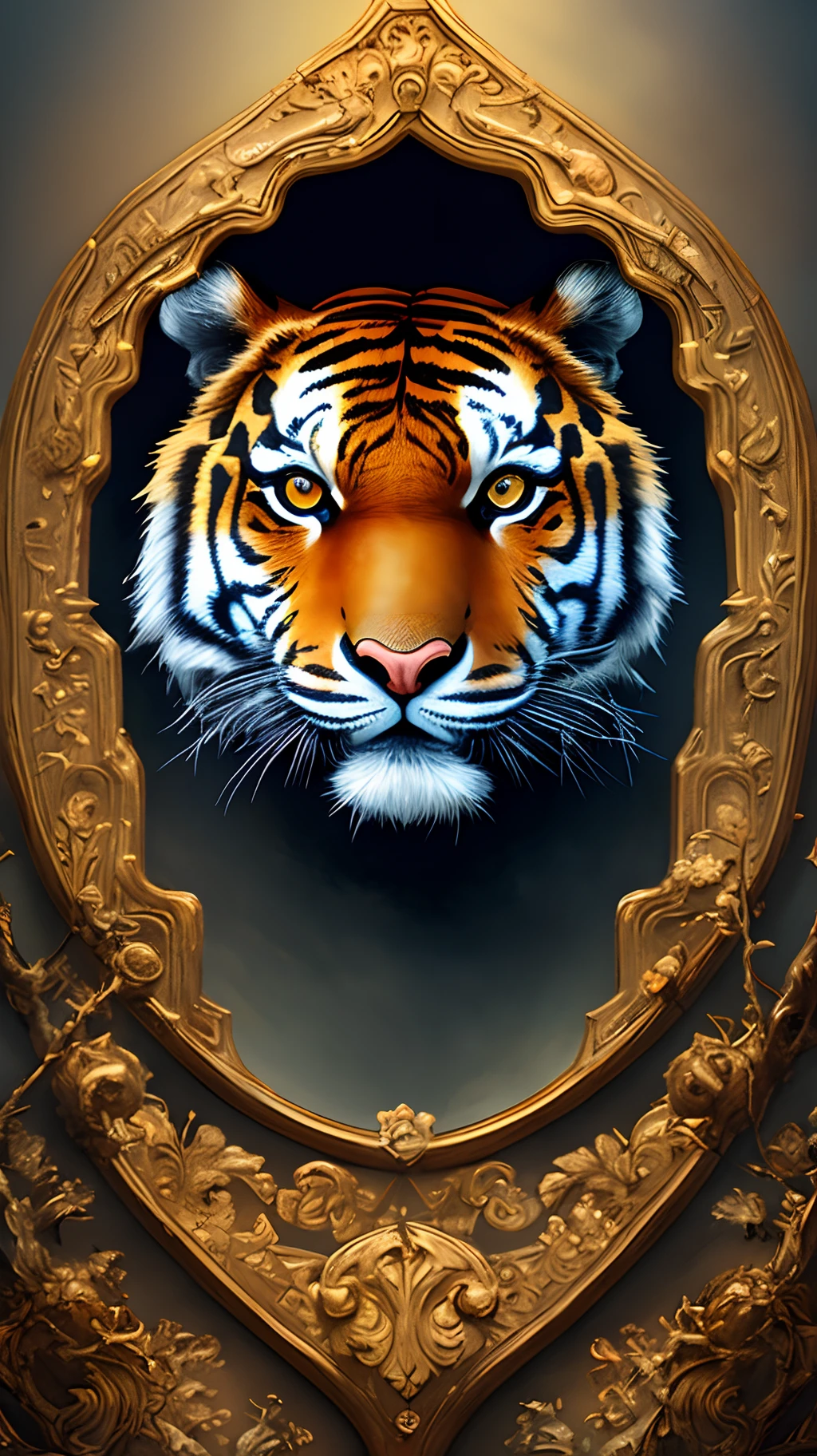 Fantastical,art by,tiger,Sodo Art,Baroque,fractals,android,illustratio,Commercial use,