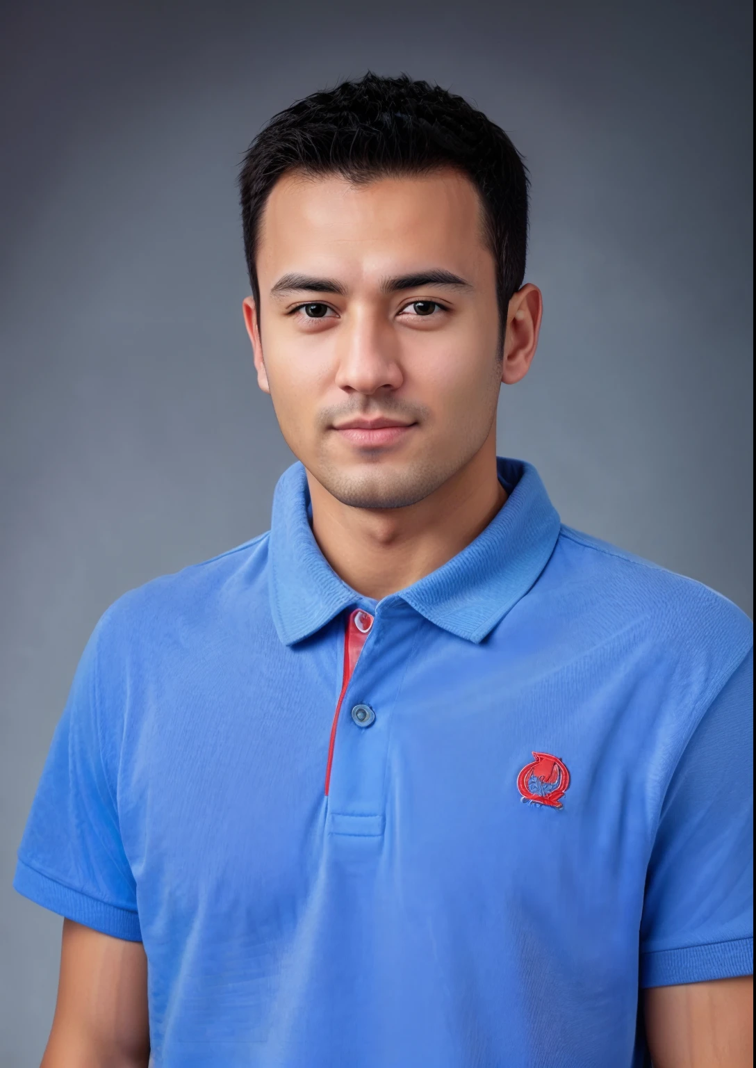 arafed man in a blue polo shirt posing for a picture, professional profile picture, professional picture, portait photo profile picture, photo taken with nikon d 7 5 0, photo taken with nikon d750, professional profile photo, taken with canon eos 5 d mark iv, portait image, mohamed chahin, marketing photo, detailed professional photo