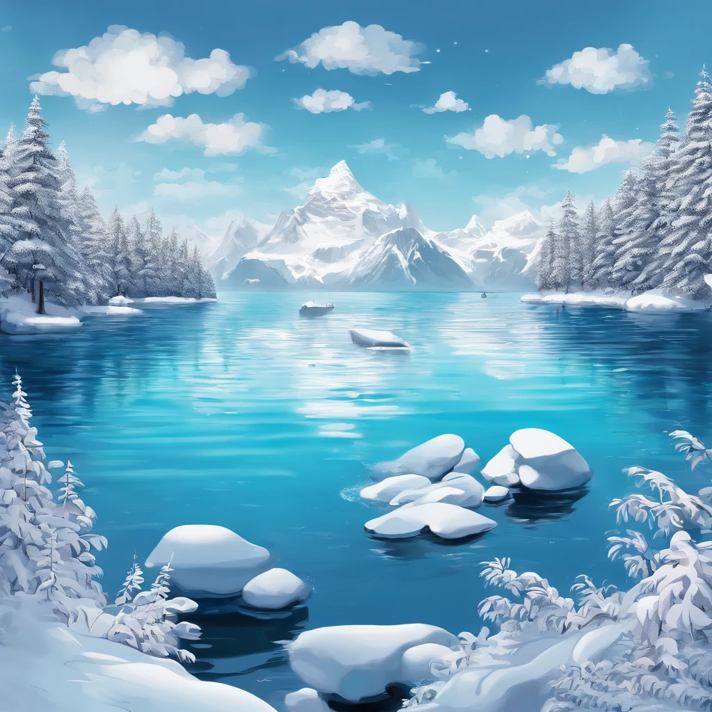 Generate an image of a breathtaking mountain range with snow-capped peaks, lush valleys, and a clear blue sky.