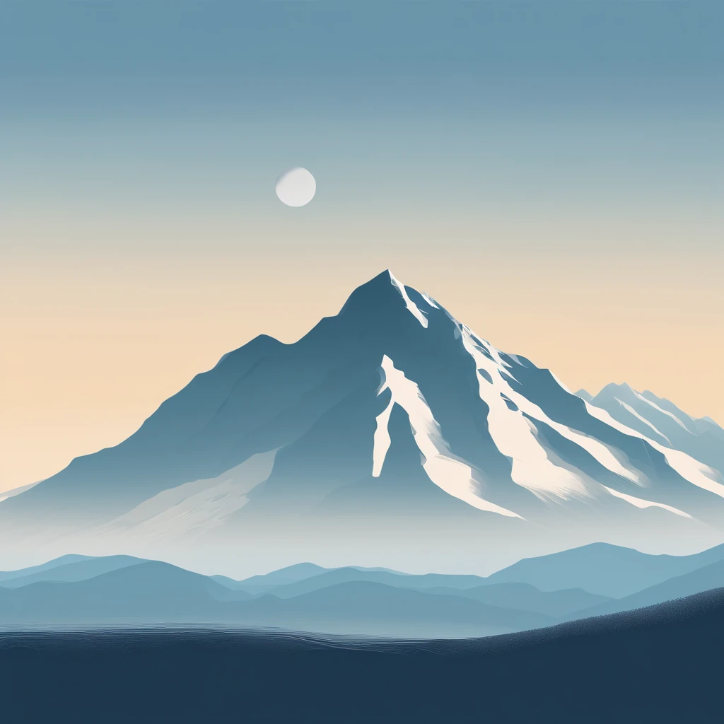 Generate an image of a breathtaking mountain range with snow-capped peaks, lush valleys, and a clear blue sky.
