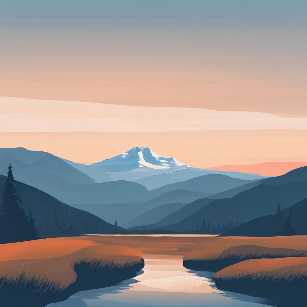 A close up of a mountain with a river in the foreground - SeaArt AI