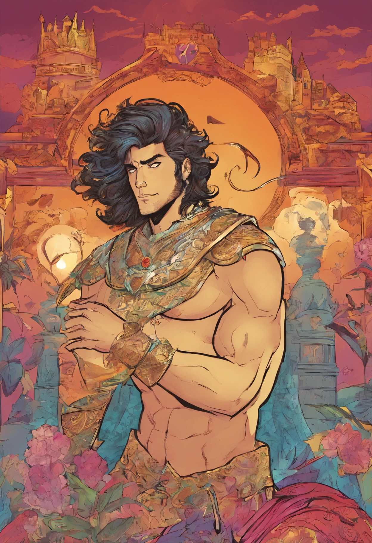 Comic books of a prince who is being groomed for king, for his father is about to die, e seu cunhado , brother of his suitor, He has fallen in love with his brother-in-law since he first sees him.
