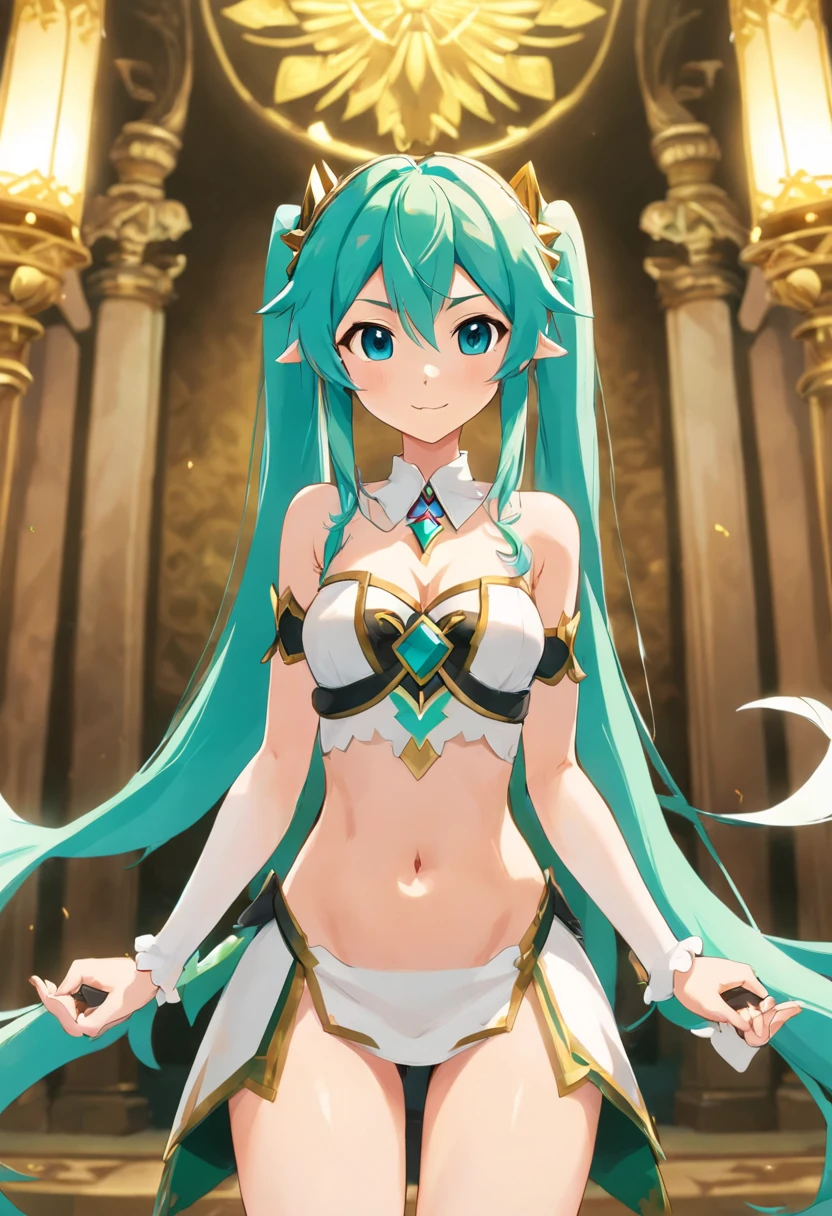 Hatsune Miku, sucking dick, naked girl, blowjob, light full room