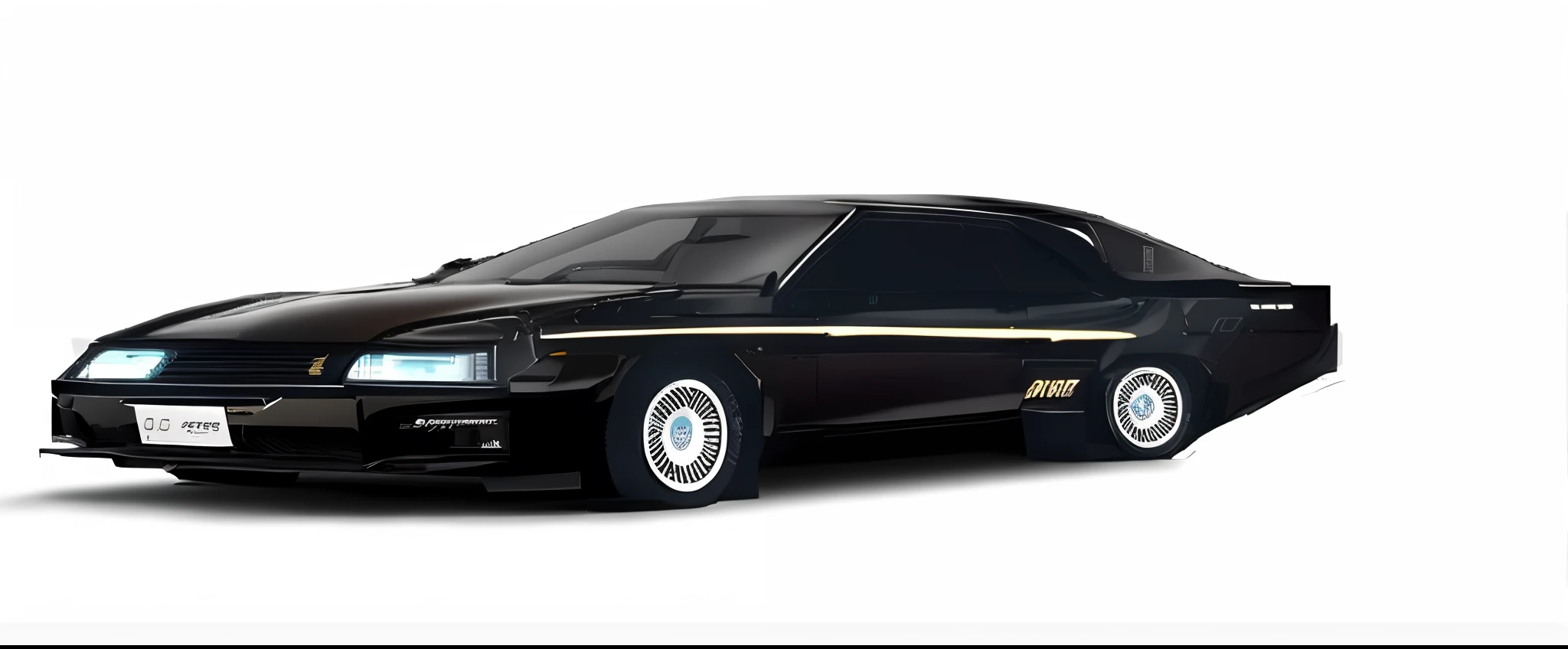 Alafed Black Car、Gold stripes on white surface, 1985 Vector W8 Twin Turbo, BMW M1 Lincoln Continental, Blade Runner Car, full view of a car, vehicle concept photo!!, Black car, Knight Rider, the ugliest car in the world, Blade Runner color scheme, Concept, Car concept art, Cyberpunk Car