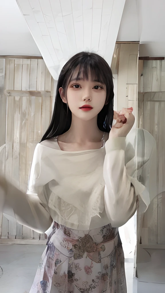 stechu,(white background:1.4), ((tachi-e)), original,(illustration:1.1),(best quality),(masterpiece:1.1),(extremely detailed CG unity 8k wallpaper:1.1), (colorful:0.9),(panorama shot:1.4),(solo:1.2), (ink splashing),(color splashing),((watercolor)), clear sharp focus,{ 1girl standing },((korean style )),flower background,outdoors,rocks, looking at viewer, make happy expressions,soft smile,pure,beautyfull detailed face and eyes,beautyfull intricacy clothing decorative pattern details, black hair,black eyes,colorwater,super big breast,huge breast,(P cup),showing breast