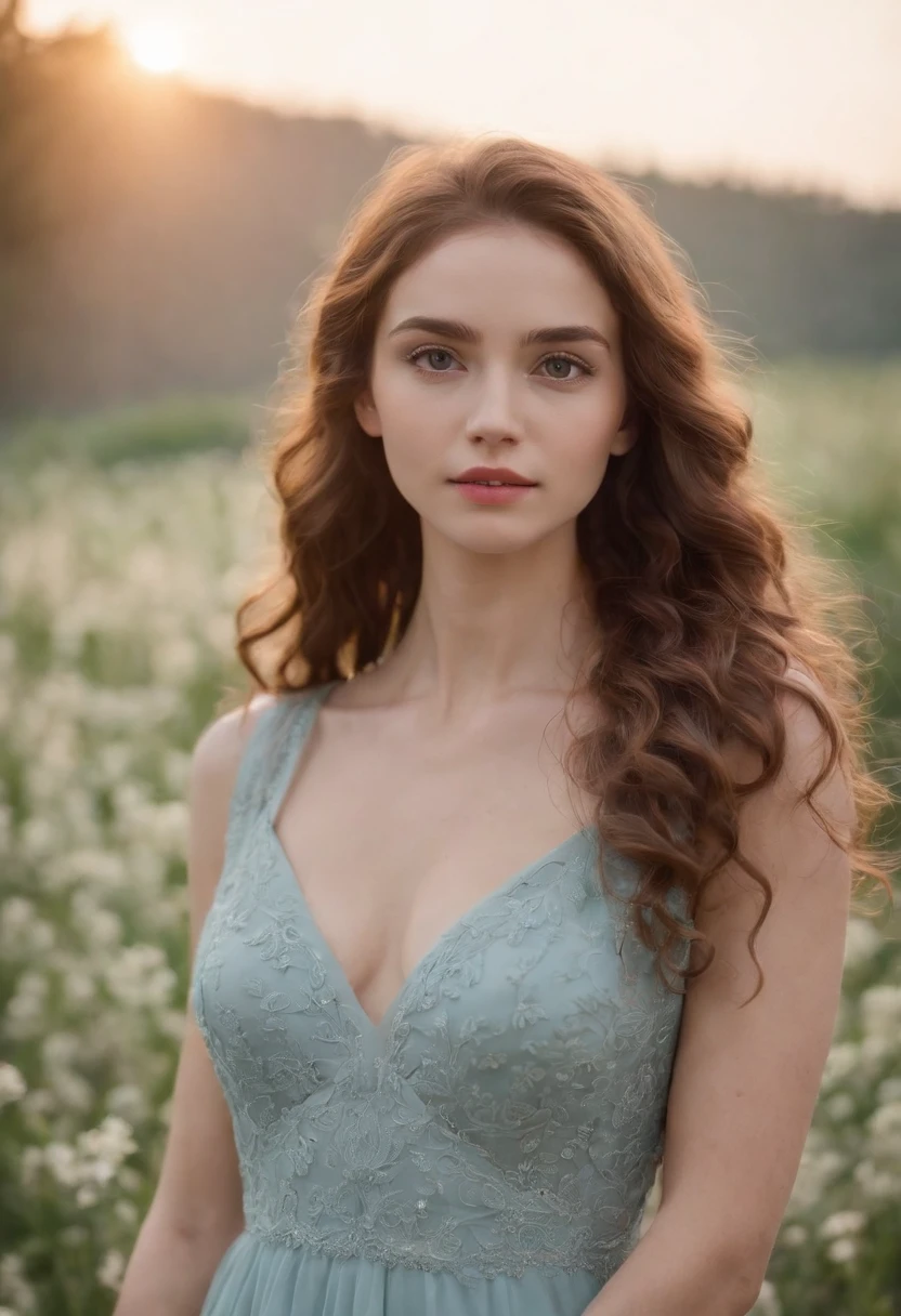 20yr old,Pretty girl,largeeyes,Naturally curly long hair,shift dresses,Disney-Pixar Style,Atmospheric film style,Super HD