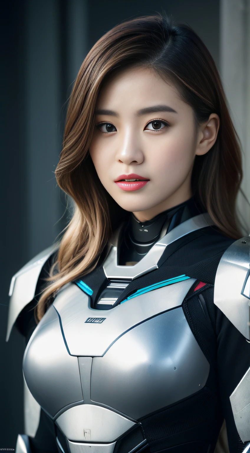 (Best Quality, 8k, 32k, Masterpiece, UHD: 1.3), (Pictures of Japan Attractive Women), (Cyberpunk: 1.4), (Realism: 1.4), (Best Quality: 1.0), (Super-Resolution: 1.0), 8K, RAW Photos, (Masterpiece: 0.2), Ultra Detail, One Girl, ((Big: 1.4)), (Long Wavy Hair), Abs, Perfect Body, Ultra Detailed Face, Detailed Lips, fine eyes, double eyelids, pajamas, ((excited: 1.5)), ((areola slip)), (((in estrus)), (()) sexy girl, big, beautiful asian girl, gorgeous chinese model, phenomenal beauty, mecha cyber armor girl, white mecha, female mecha, mechanized valkyrie girl, beautiful white girl cyborg, armor girl, sci-fi woman in sci-fi military armor, white futuristic armor, gorgeous female paladin, mechanized soldier girl