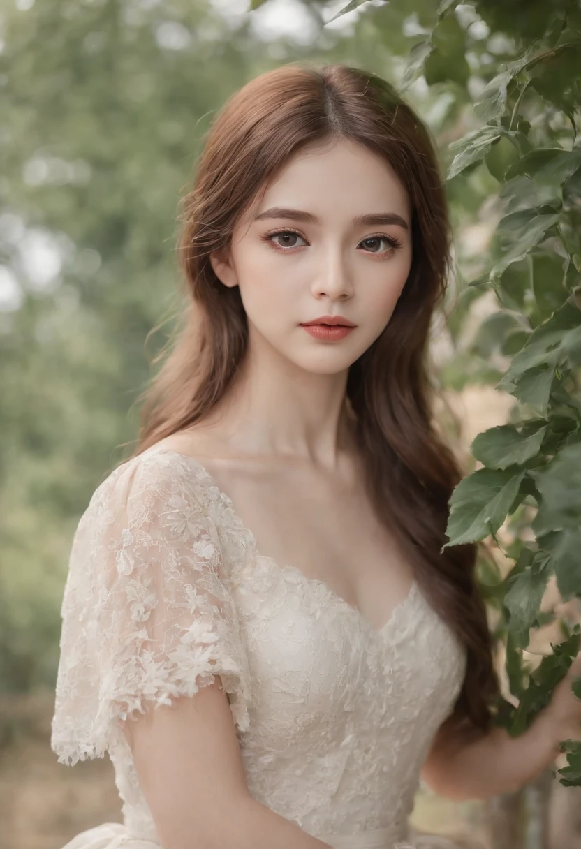 (One lady)、Lolita、18age、kawaii、Big eyes、eyes gentle、Instagram Photos、Authentic Photos、natural atmosphere、Realistic、Brown hair color、I don't need my hands、Facing the camera