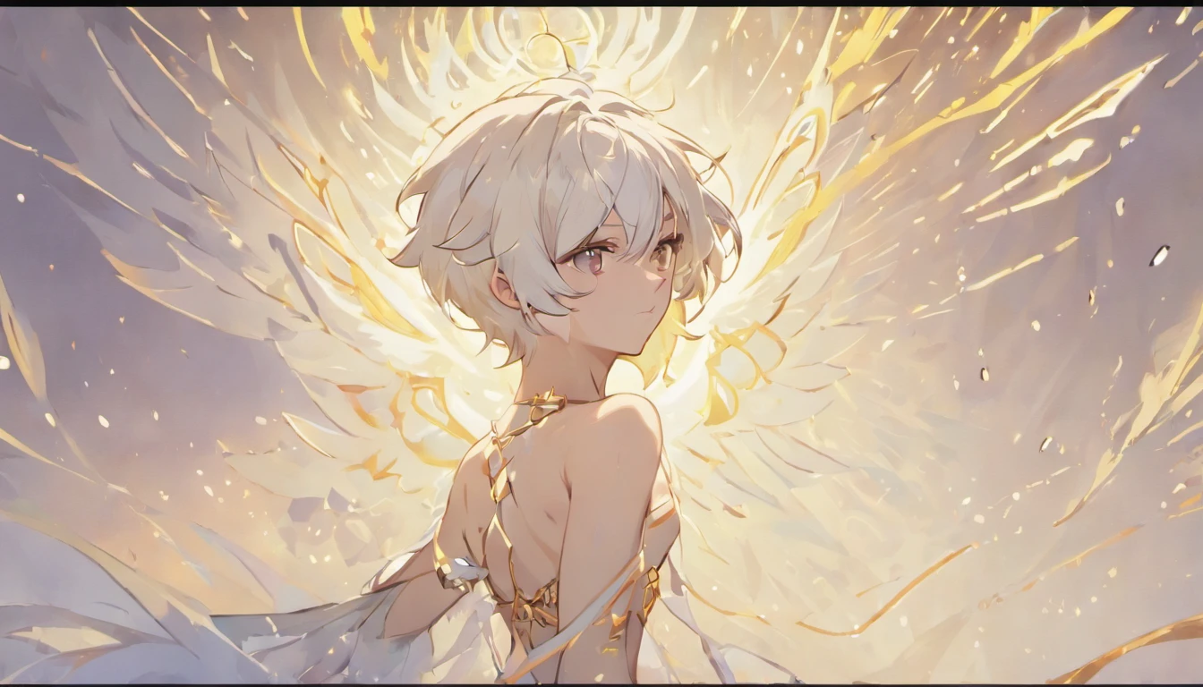 (White ethereal background:1.4),(Silhouette of Varus from League of Legends, male, 1 male, nakedness, shirtless male, white hair, Oriental elements),(Chinese illustration:1.3,paper art:1.3, Quilted paper art:1.2),( reasonable design, Clear lines, High sharpness,Best quality, Very detailed, Masterpiece, movie light effect, 4K )