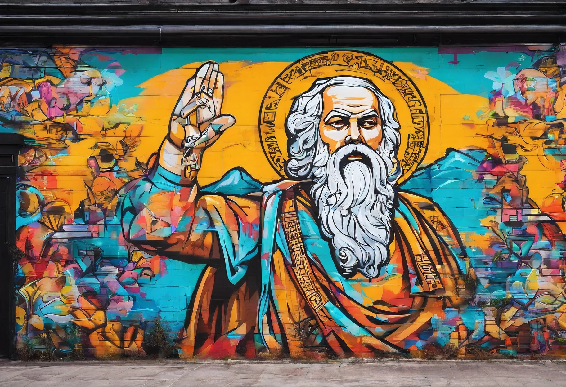 Socrates, Scene of Socrates preaching to his disciples、Disciples Listening、