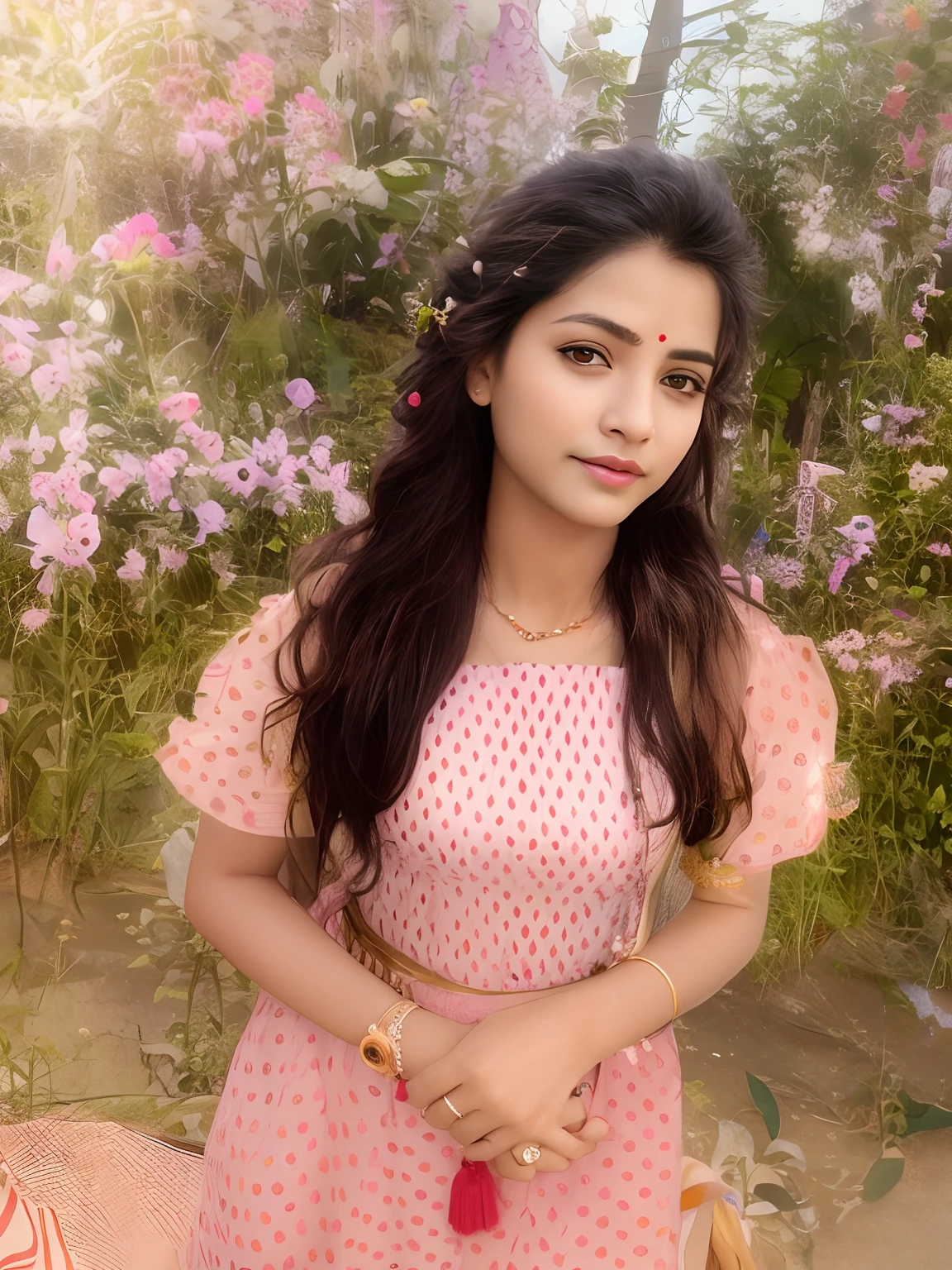 Indian sare look women don't change her face