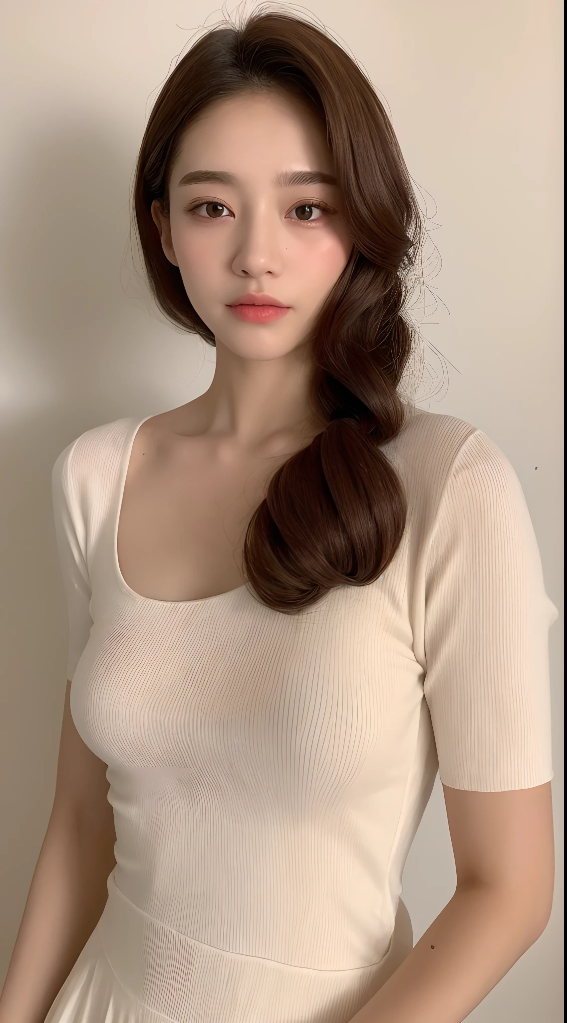 ((Best Quality, 8K, Masterpiece: 1.3)), 1girl, Slim Abs Beauty: 1.3, (Hairstyle Casual, Big Breasts: 1.2), Dress: 1.1, Super Fine Face, Delicate Eyes, Double Eyelids, Home