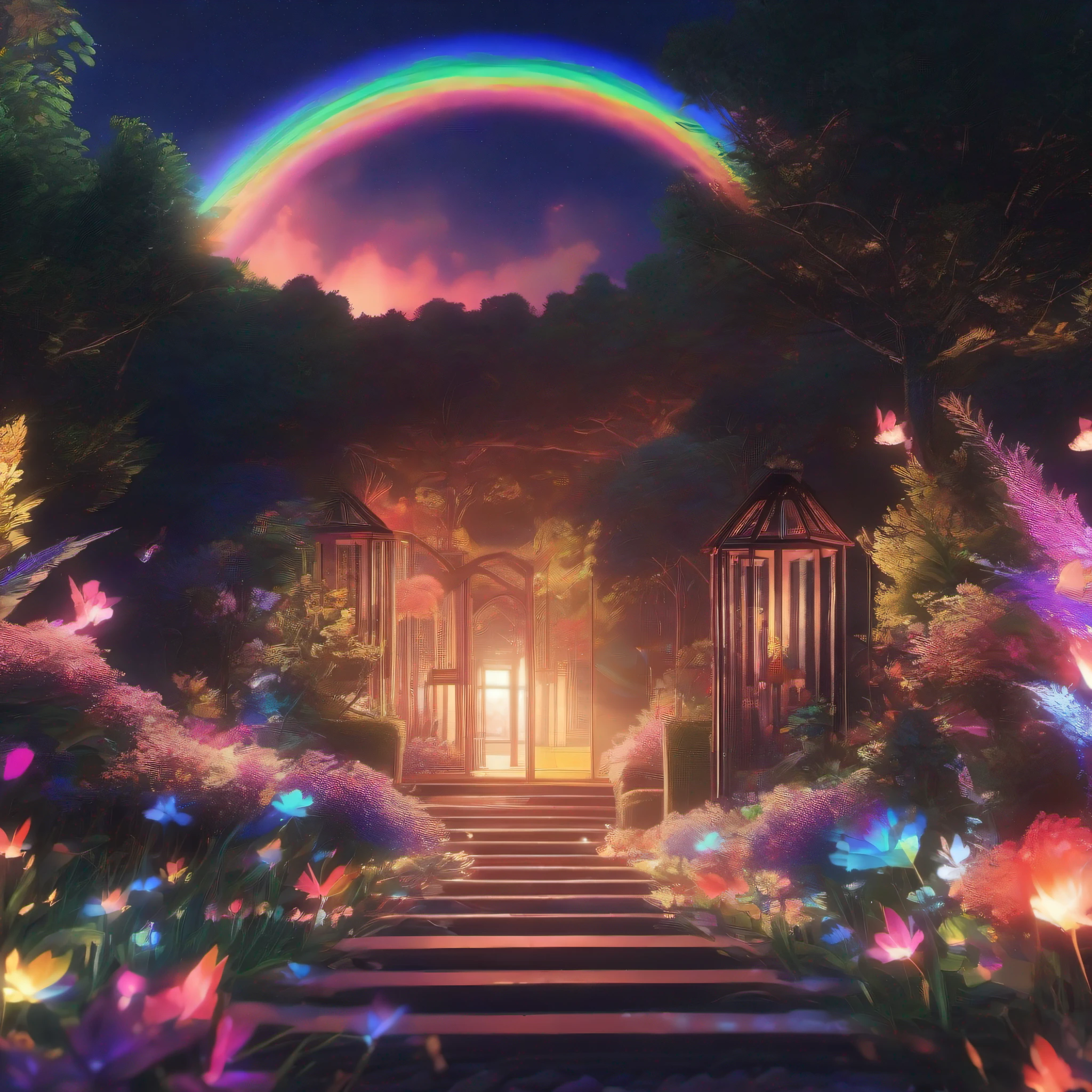 Beautiful scene,((No humans)),((no Animal)),Best Quality,Illustrations,Ultra-detailed,Beautiful detailed glow,4K,Best Shadow,
(((Blackback))),(((Hexagonal framework))),(krystal),(((rainbow effect)))