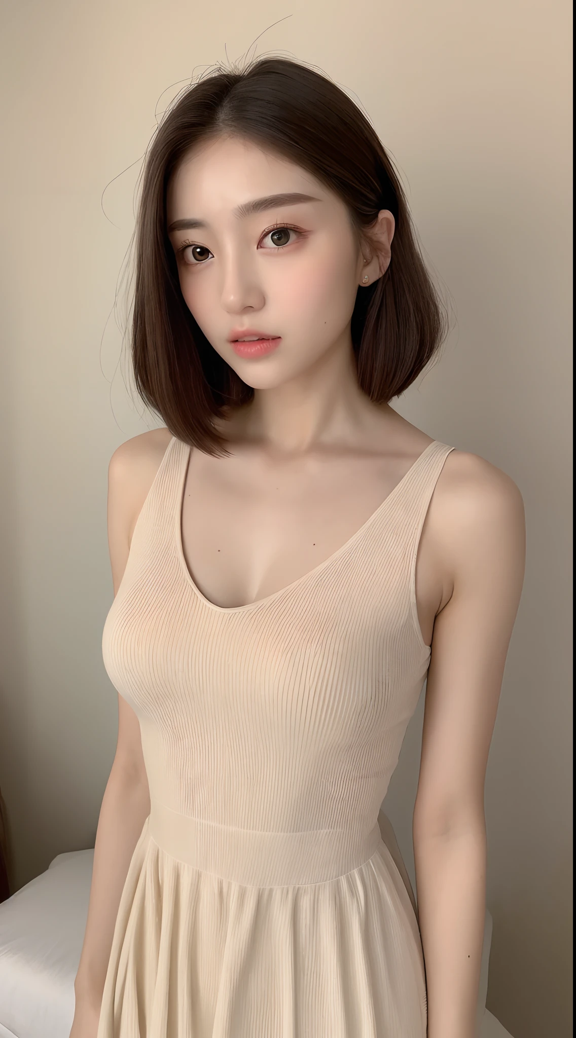 ((Best Quality, 8K, Masterpiece: 1.3)), 1girl, Slim Abs Beauty: 1.3, (Hairstyle Casual, Big Breasts: 1.2), Dress: 1.1, Super Fine Face, Delicate Eyes, Double Eyelids, Home