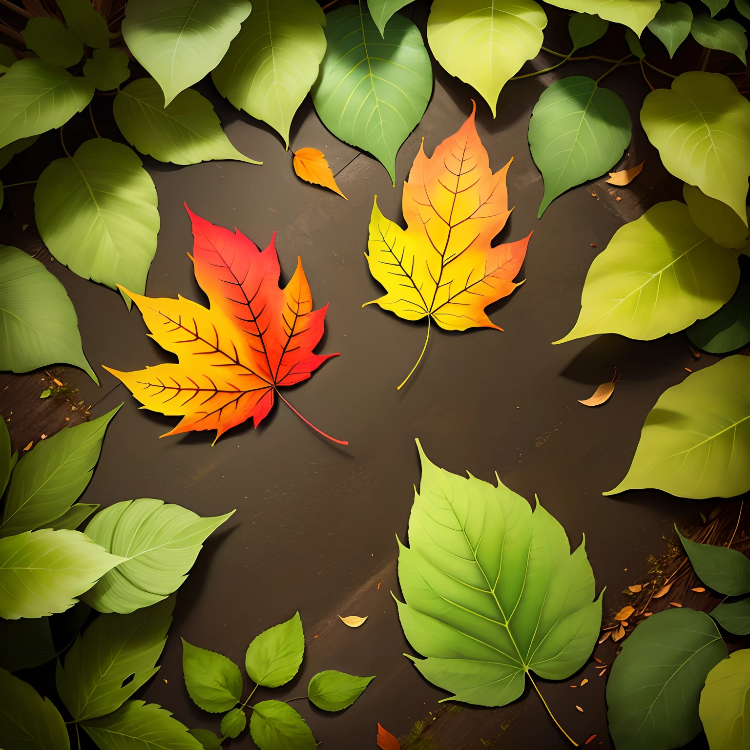 Cute leaves，Beautiful leaves