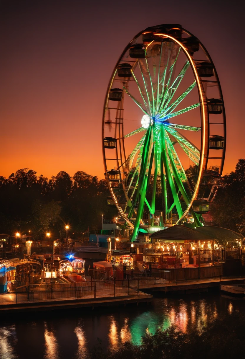 he Ferris wheel，Landscape photos