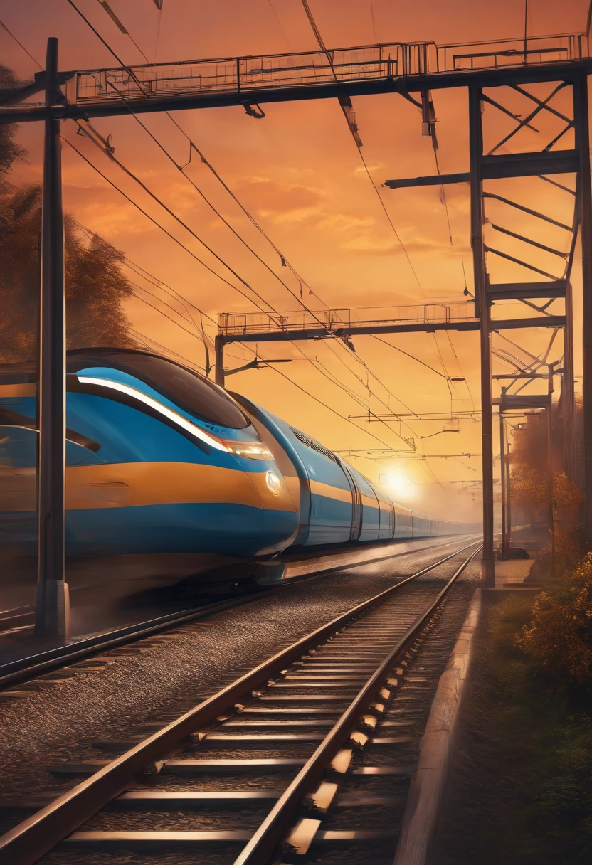 Draw a high-speed rail